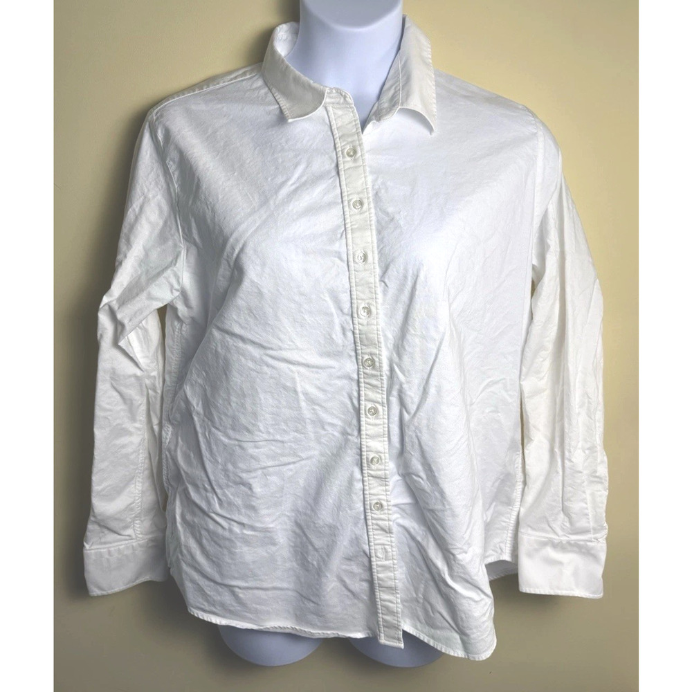 The Shirt Rochelle Behrens 2XL white oxford cloth Preppy Designer Classic
